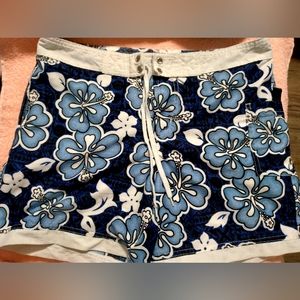 Tag Rag Hawaiian swim trunks two tone blue